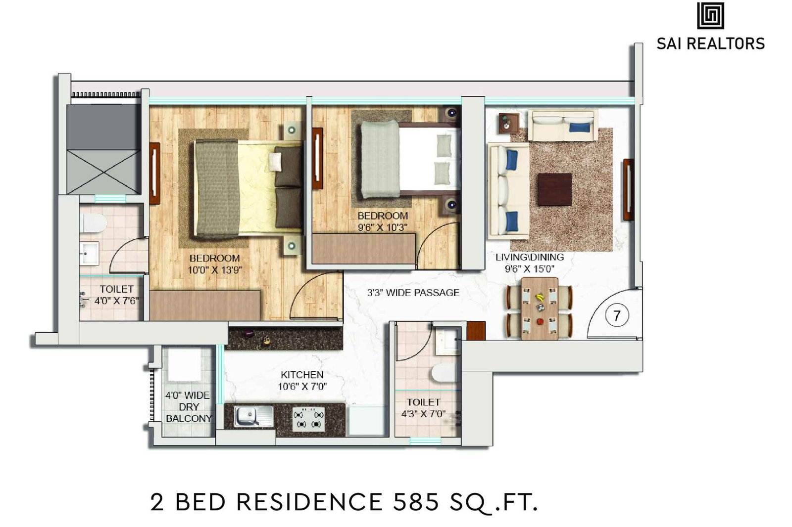Arya-one-2-BED-RESIDENCE-585-SQ.FT